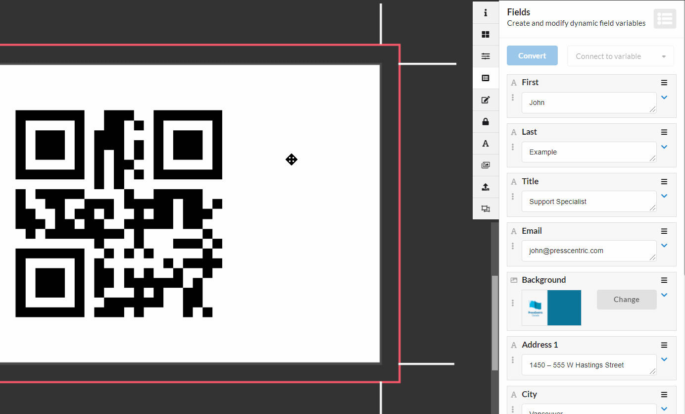 QR Code Field