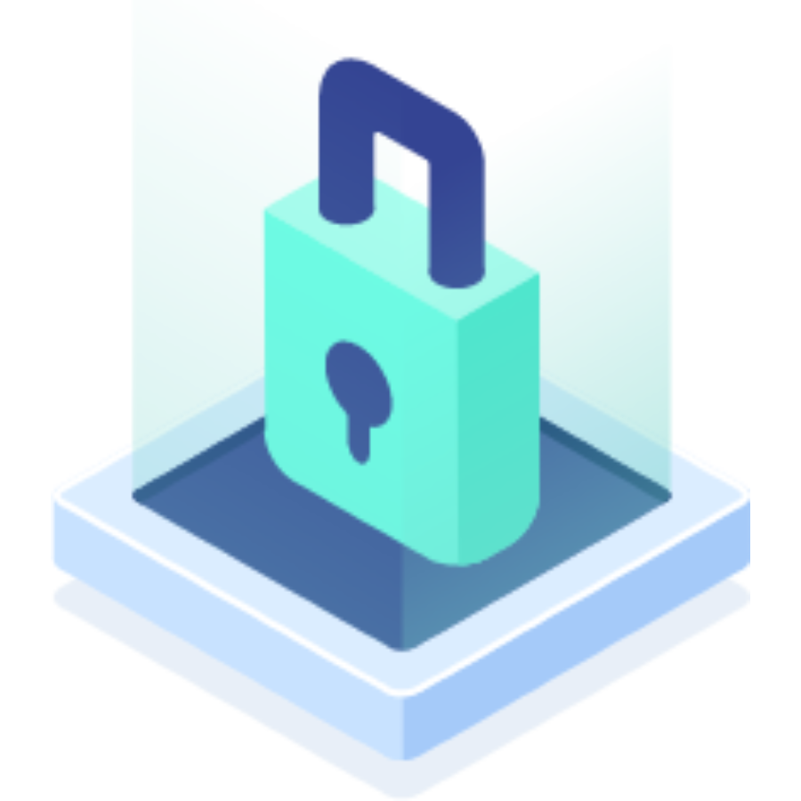 Large Isometric Padlock